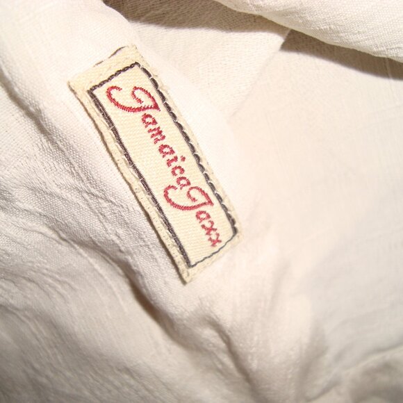 Jamaica Jax Silk Hawaiiian Lite Palm Tree Print Button Down Shirt Size M - Picture 3 of 6